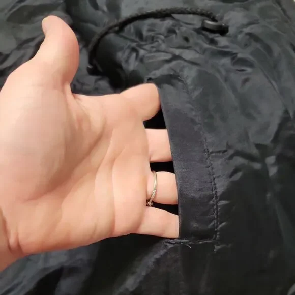 Outbrook Coat Women M Fleece Jacket Grey long Sleeve Button Patch Pockets Collar - Picture 8 of 14